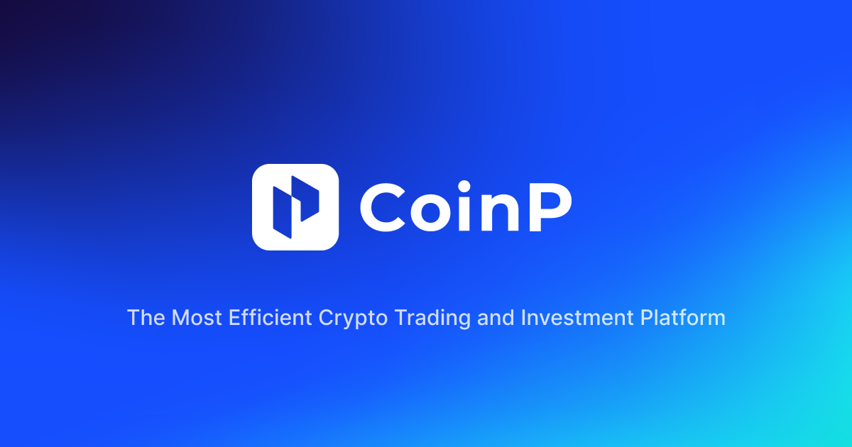 CoinP Exchange platform dashboard showing cryptocurrency trading interface and market data